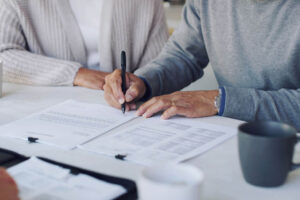 Person signing legal documents